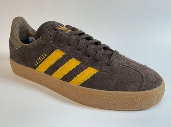 画像1: ADIDAS SKATEBOARDING GAZELLE ADV Brown/Yellow  (1)