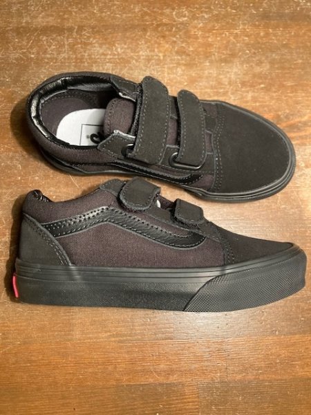 画像1: VANS KID'S OLD SKOOL V Black/Black (1)