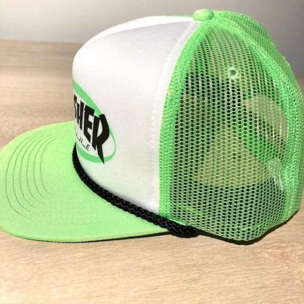 画像3: THRASHER ELLIPSE MAG LOGO TRUCKER ROPE HAT Green (3)